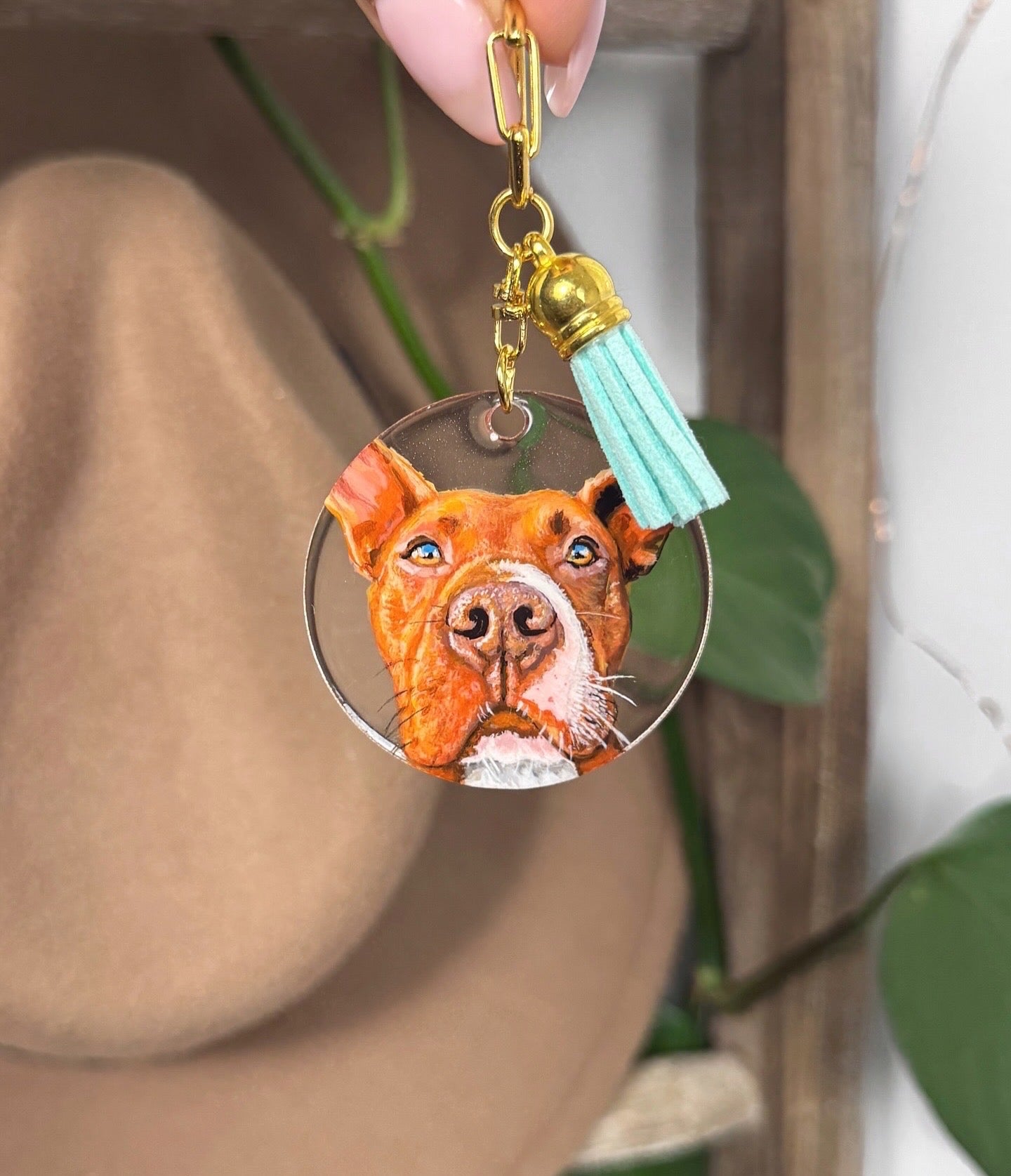 Custom Pet Portrait Keychain
