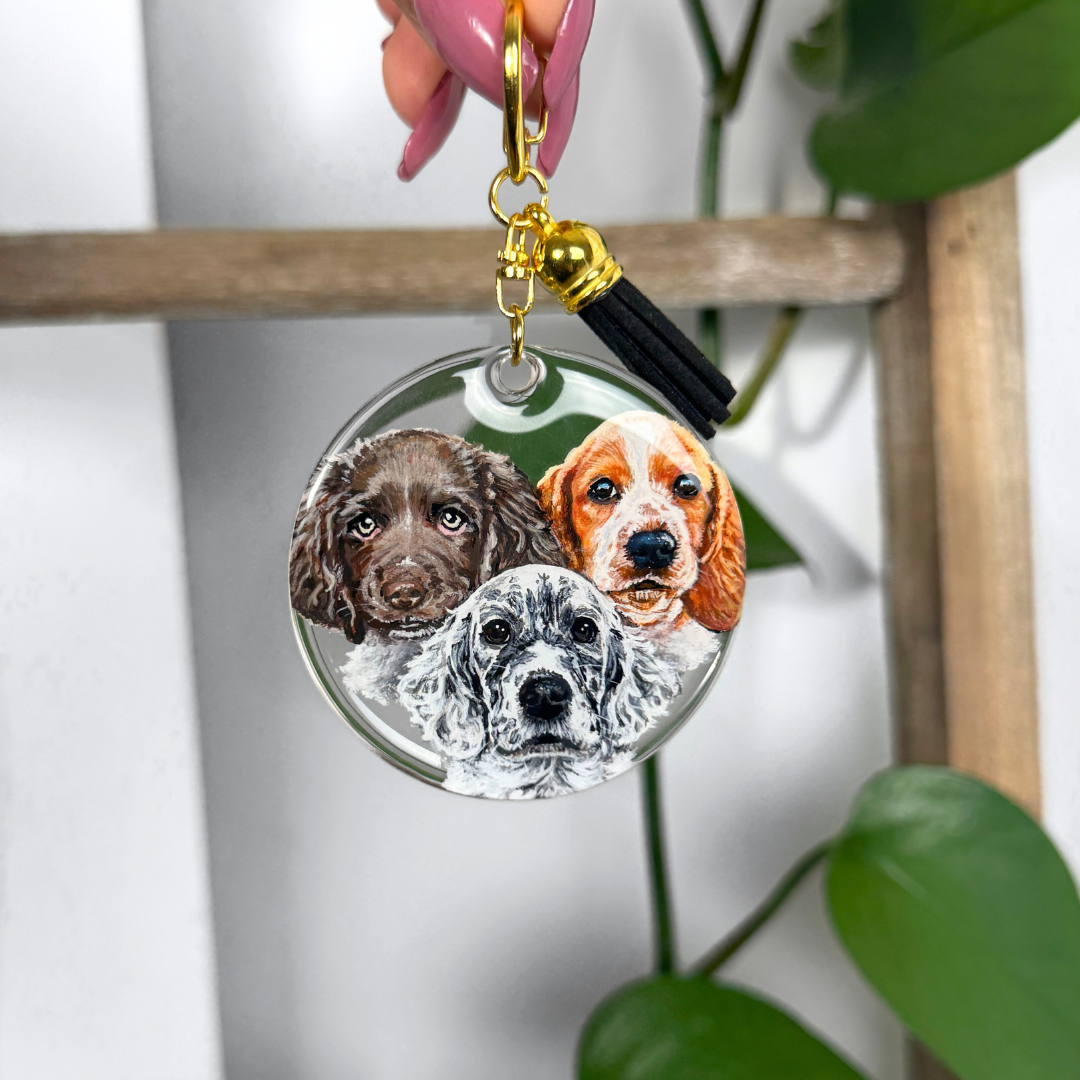 Custom Pet Portrait Keychain