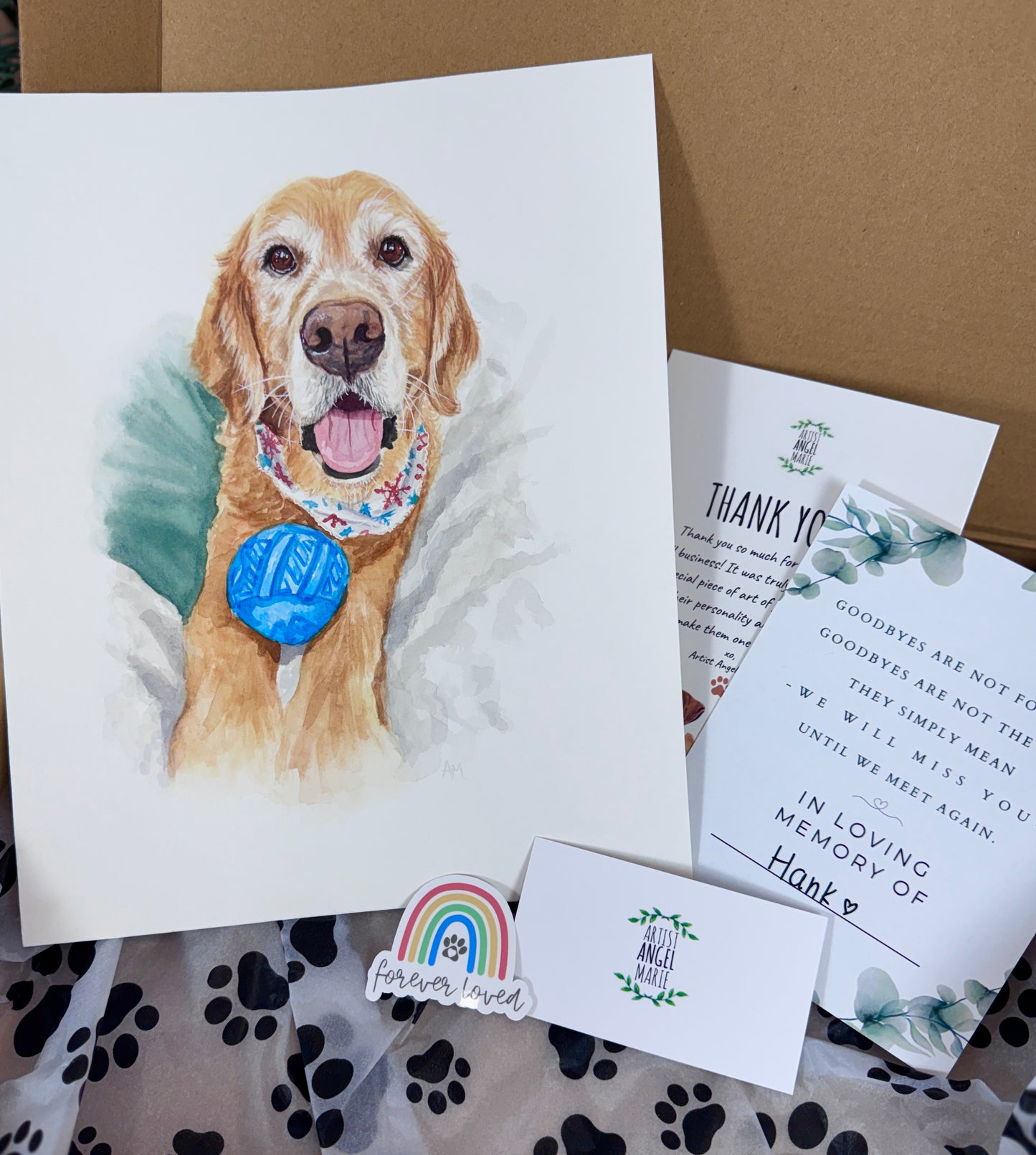 Custom Watercolor Pet Portrait