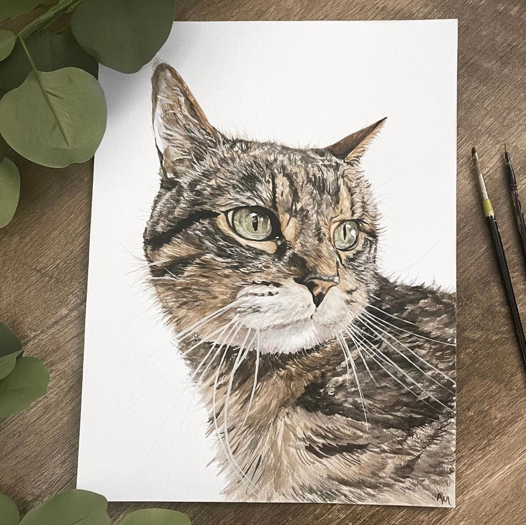 Custom Watercolor Pet Portrait