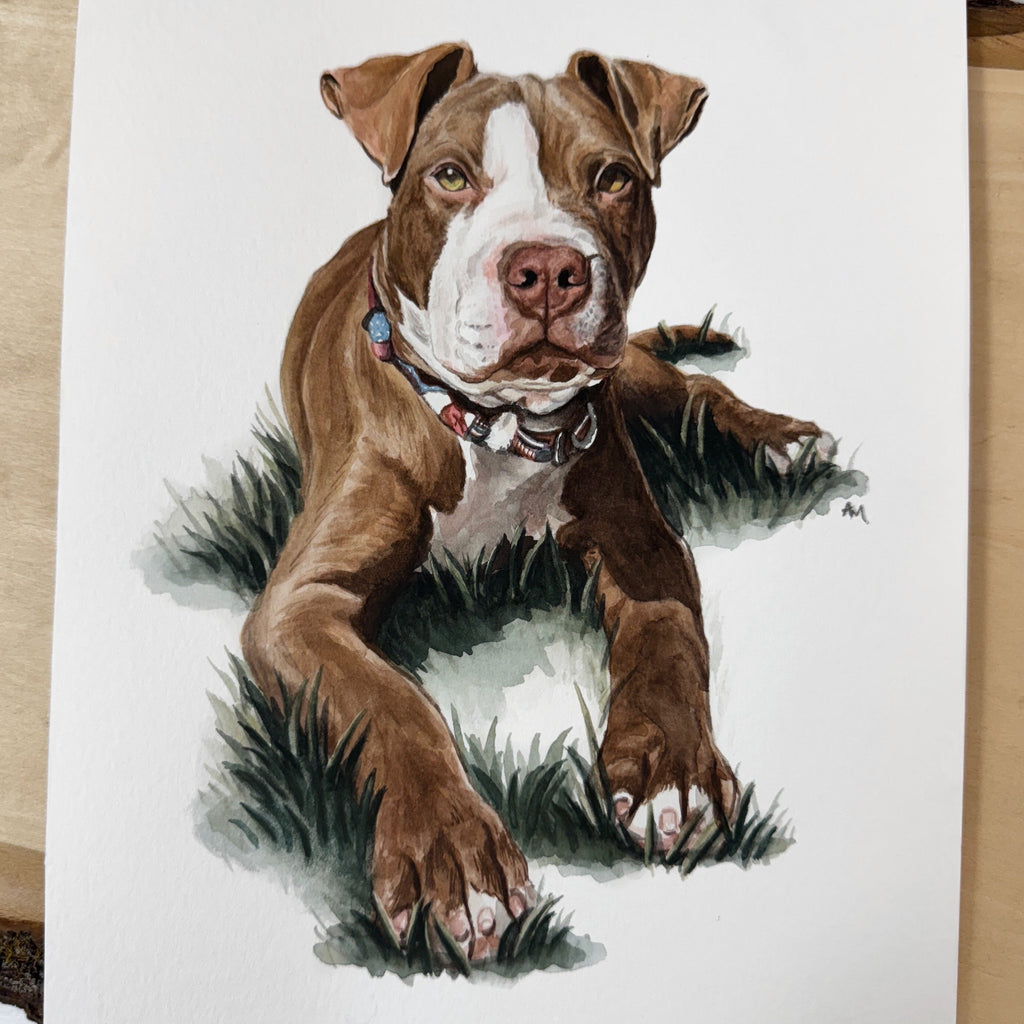 Custom Watercolor Pet Portrait