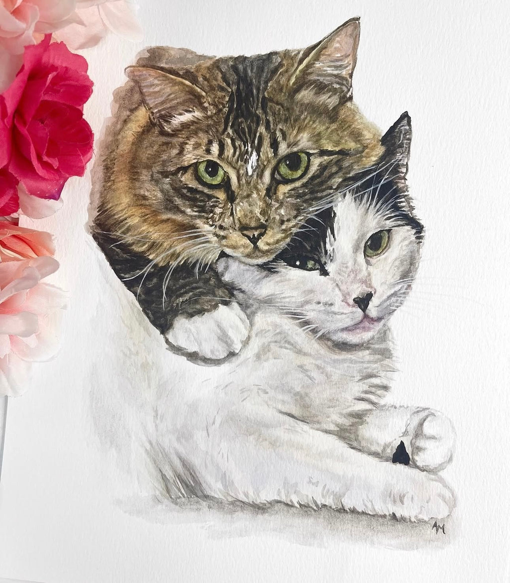 Custom Watercolor Pet Portrait