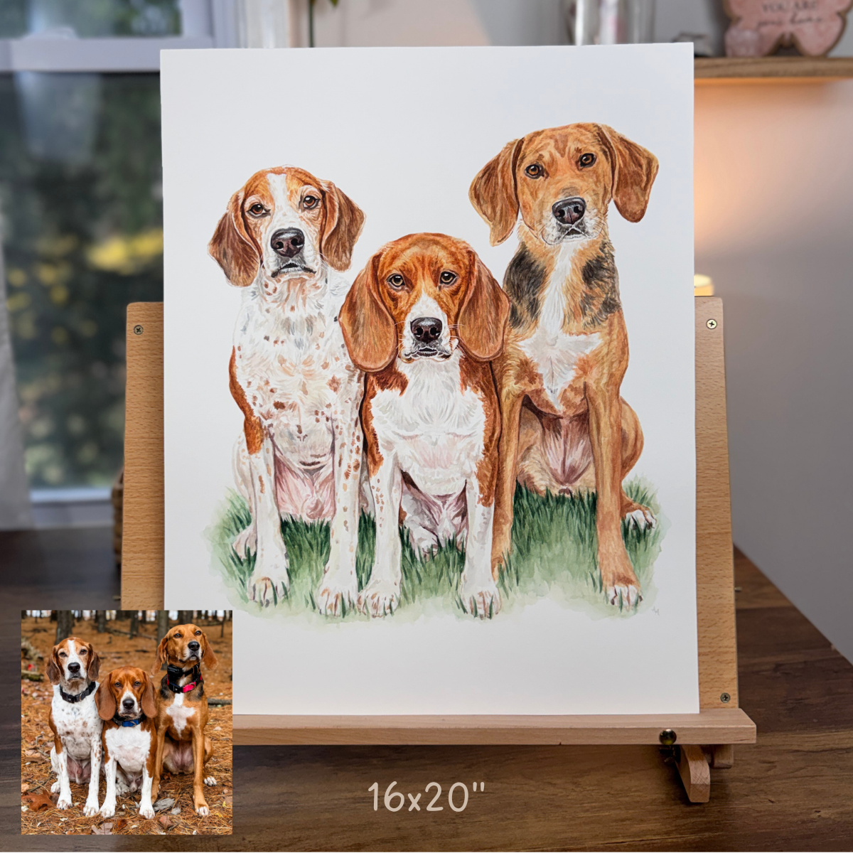 Custom Watercolor Pet Portrait